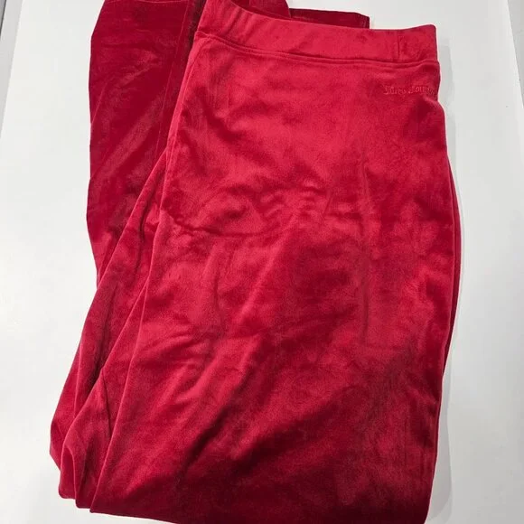 Juicy Couture Velour Sweatpants Size 3X Coco Red - Picture 6 of 8
